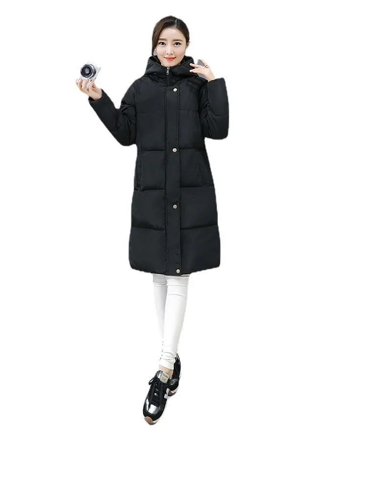 2022 New Winter Clothes Women's Wear Medium Long Cotton Padded Coats Women Jacket Thickened Warm Parkas Long Sleeve Overcoats