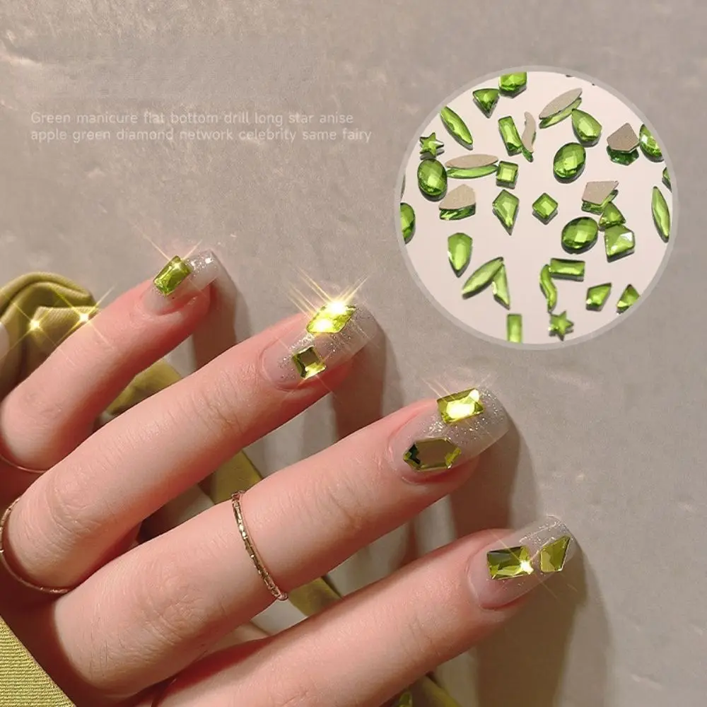 

Material Crystal Beads Flat Bottom Nail Art Rhinestone Special Shaped Drill 3D Nail Decoration Manicure DIY Jewelry Accessories