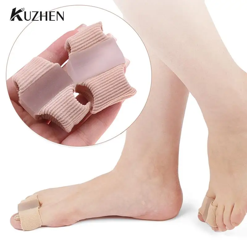 

1pc Toe Separator Spacers 2 Loops Fabric Bunion Corrector with Gel Lining for Bunion Pain Relief and Overlapping Toe