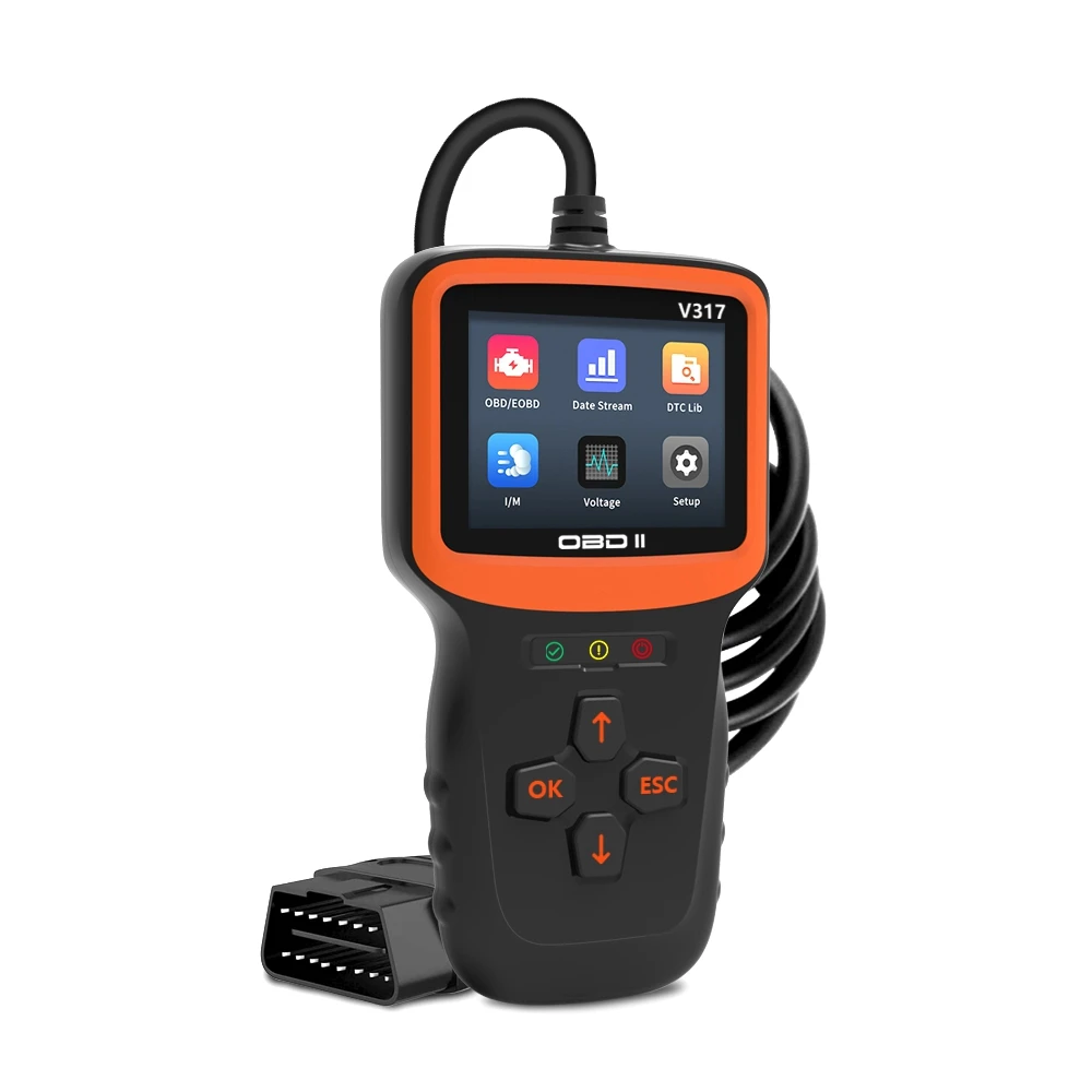 Фото Сканер OBD2 для диагностики неисправностей двигателя автомобиля, считыватель кодов, инструмент для диагностики с проверкой датчика O2, подходит для всех автомобилей с OBD II. №3