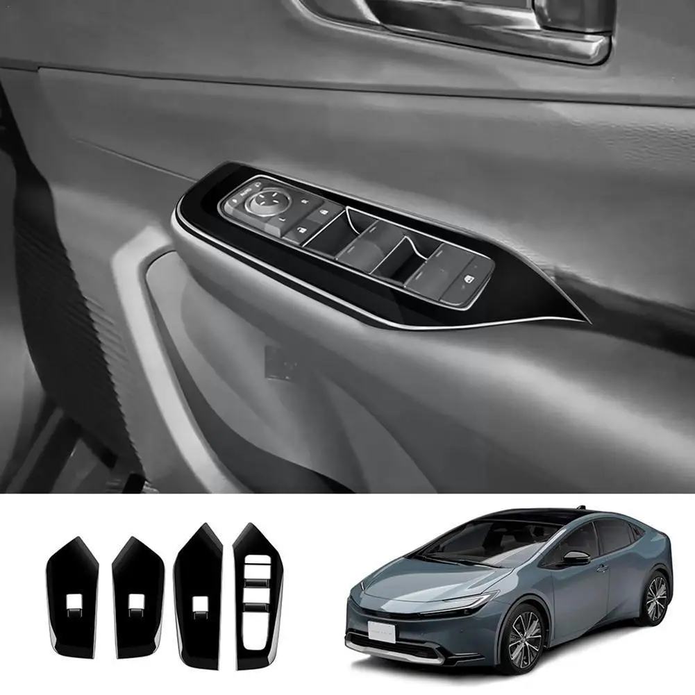 

Для Toyota Prius 60 серия 2023 2024 внутренний автомобильный карбоновый Переключатель отделка стеклянная панель стекловолокно подъемная крышка дверная кнопка Armres E1Z9