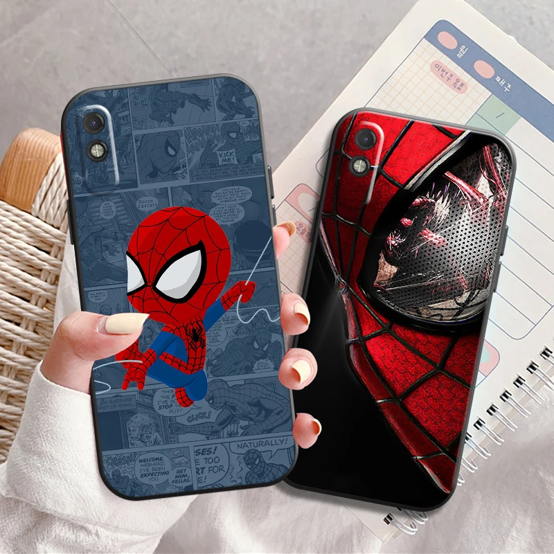 

Popular Marvel Phone Case For Xiaomi Redmi 7 7A 8 8A 8T 9 9T 9A 9C Note 7 8 9 9S Black Liquid Silicon Funda Back Coque