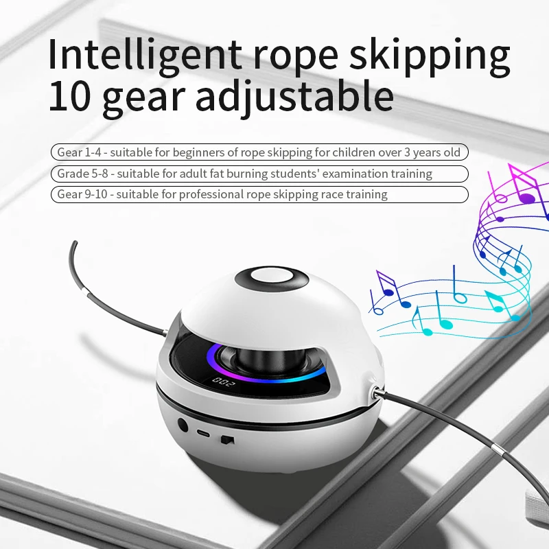2023 Новый интеллектуальный прыгающий веревочный аппарат Bluetooth Skipping Workout Automatic Counting для семьи.