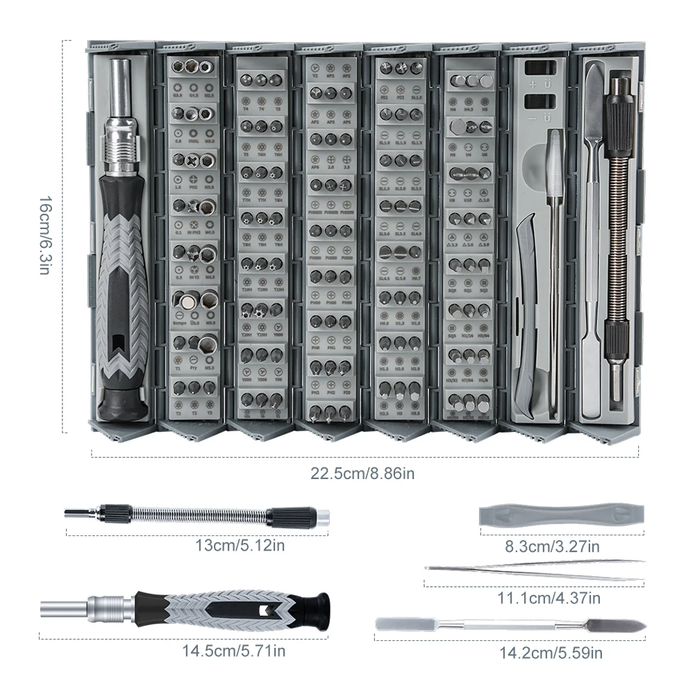 

126 in 1 Torx Screwdriver Set Precision Magnetic Bits Screwdrivers for Xiaomi Phone Watch Computer Multifunction