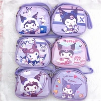 kawaii kuromi cartoon cute children messenger shoulder bag double sided print small satchel bag school bag anime doll gift toys