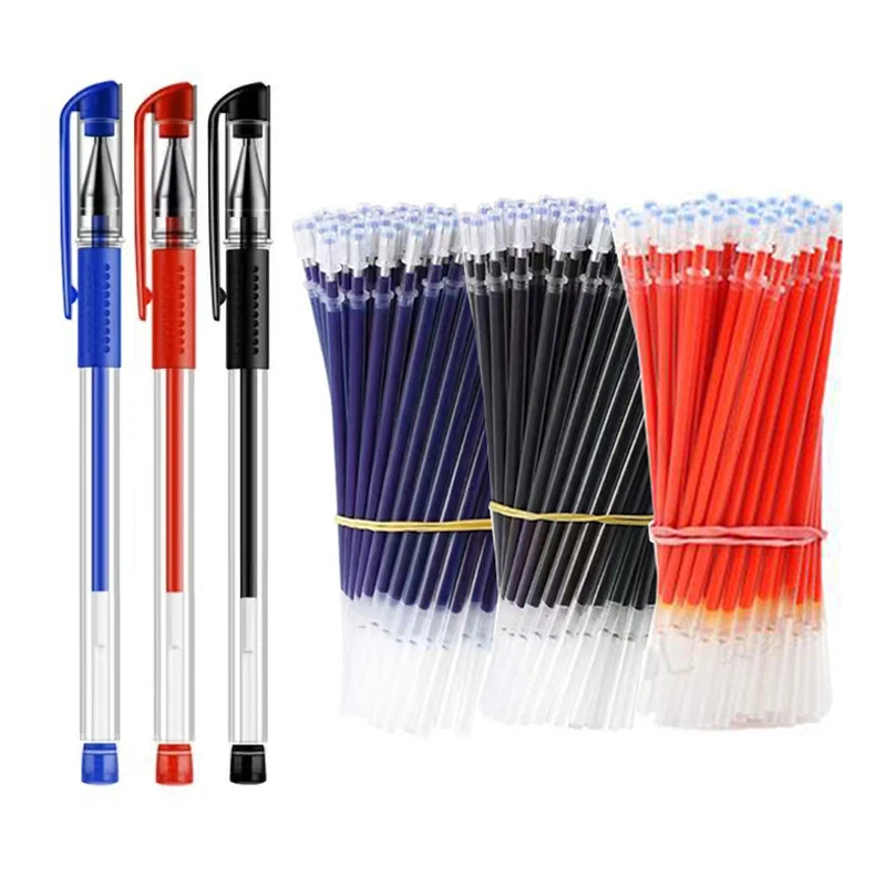 

Gel Pen Refill Set Black Blue Red Ink Universal Student Exam Writing Ballpoint 0.5mm Fast Dry School&office Supplies Stationery