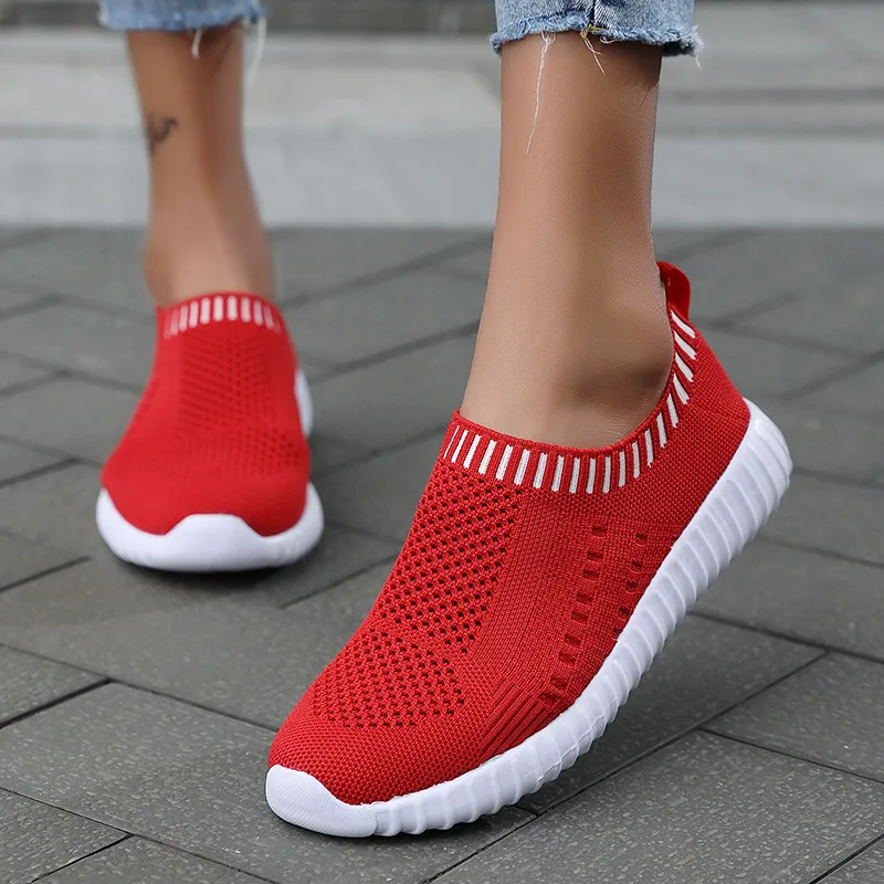Summer Mesh Sneakers for Women Outdoor Casual Shoes Fashion Sneakers Women Flats Slip on Sock Trainers Ladies Zapatos De Mujer