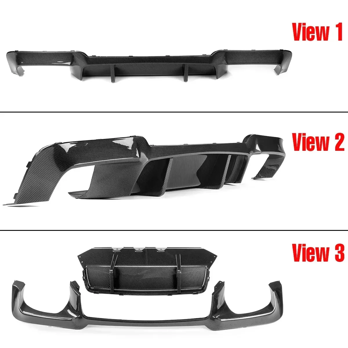Диффузор для заднего бампера автомобиля разветвитель губ со светодиодной лампой