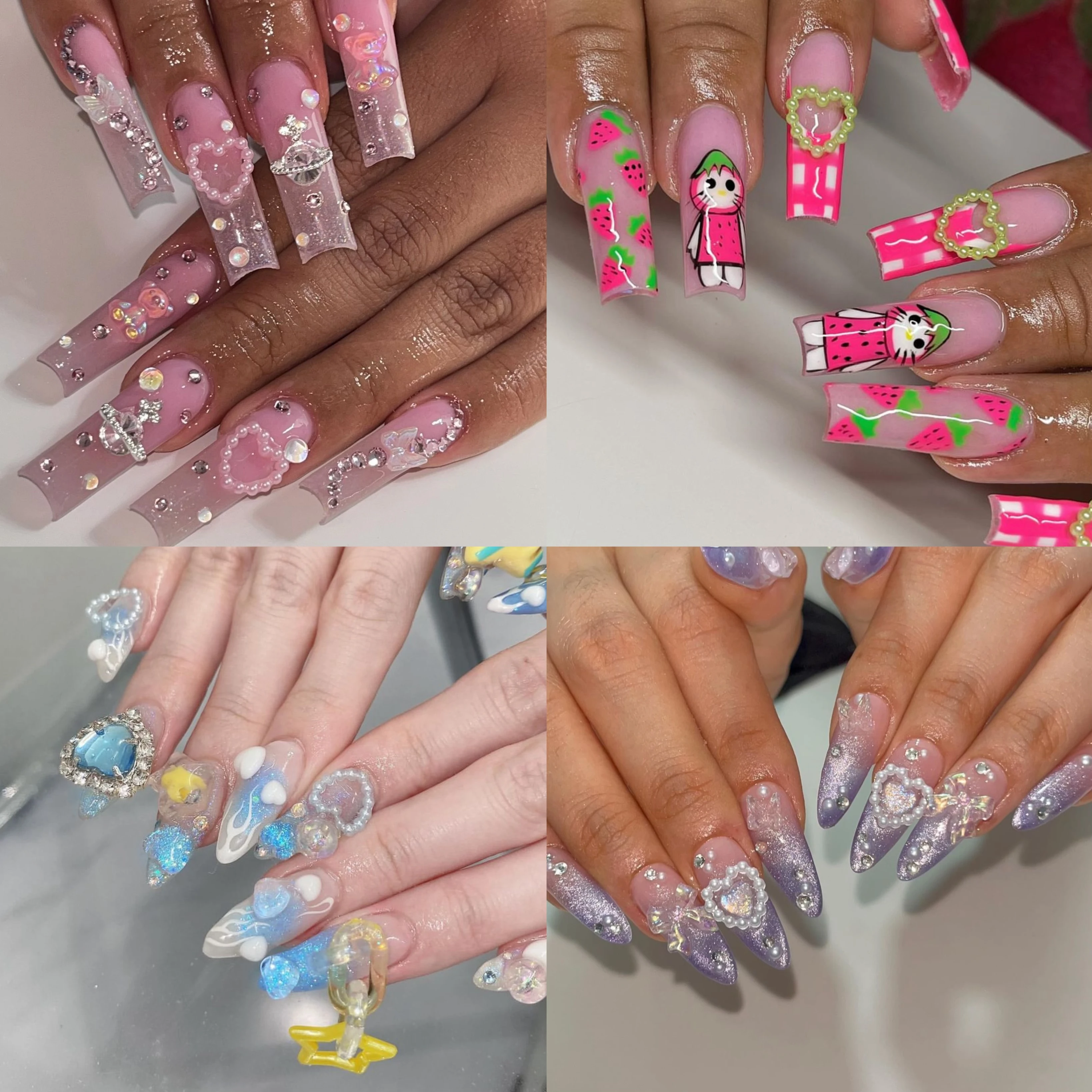 1000 шт. белые розовые зеленые фиолетовые жемчужины полые сердца из смолы