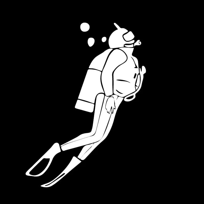 Водостойкая наклейка для автомобиля с рисунком глубоководных приключений 16 см х