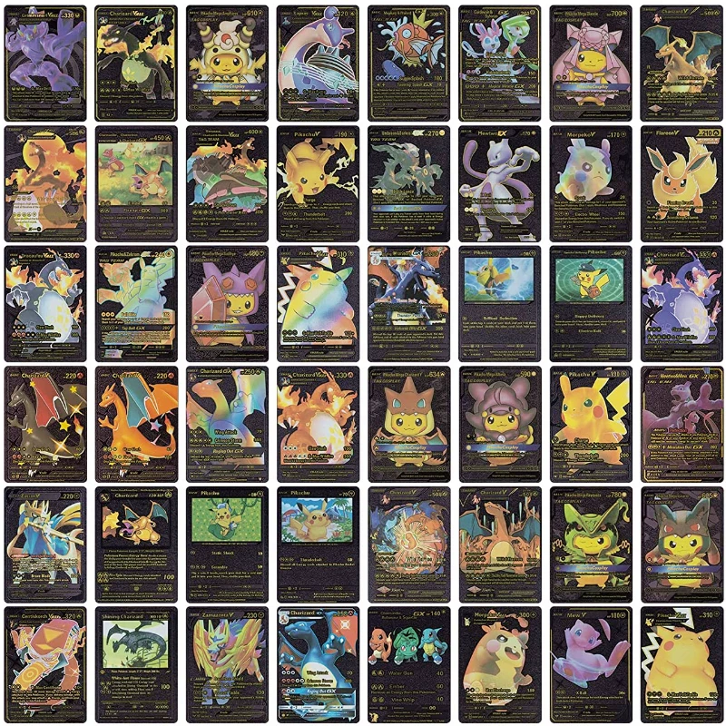 Новинка 11-55 шт. набор для испанской игры Pokemon модель TCG карточка из темного металла