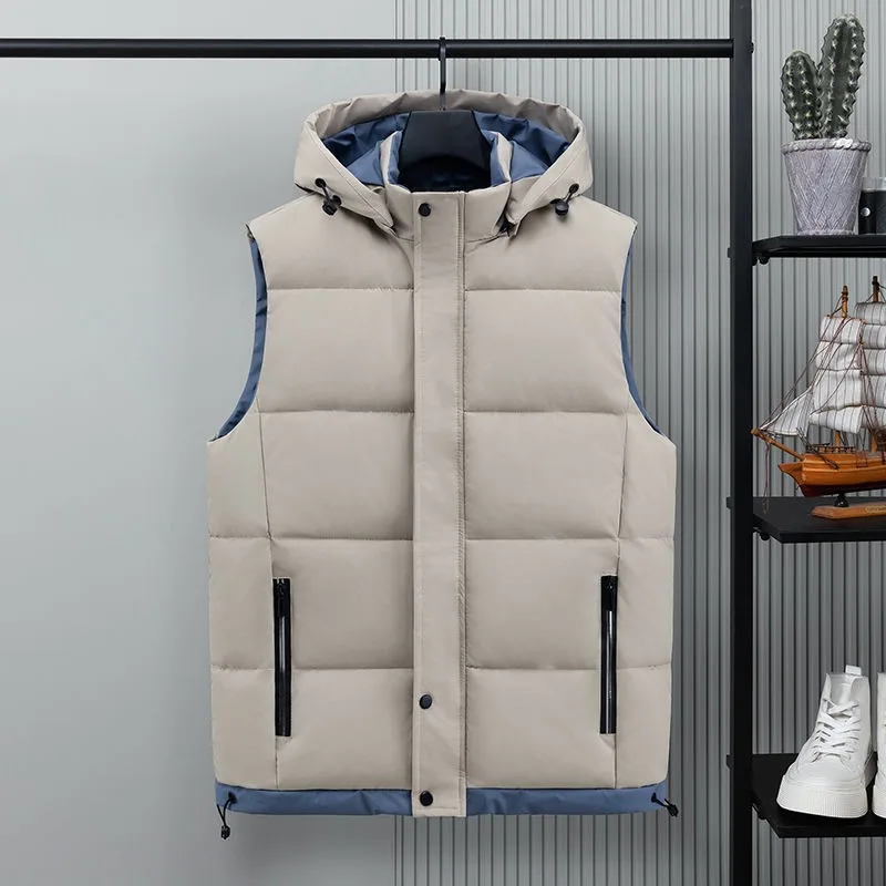 Зимняя верхняя одежда утепленный жилет мужская зимняя теплая жилетка отстойкая
