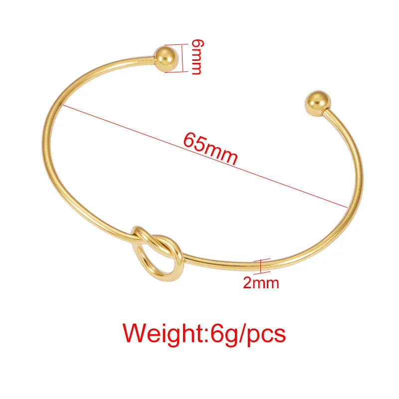 Stainless Steel Fine Polishing Fashion Simple Knot Bracelet Thread Detachable Bracelets DIY Jewelry Making Accessories Wholesale