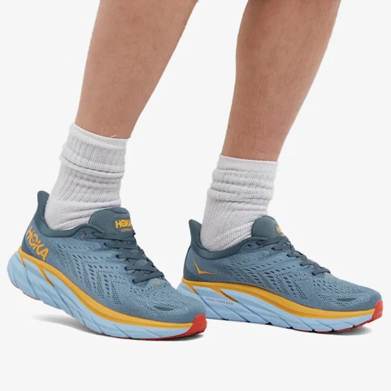 HOKA Clifton 8 Men Sneakers Cushioning Wear Resisting Sports Running Shoes Mesh Breathable Outdoor Marathon Light Training Shoes