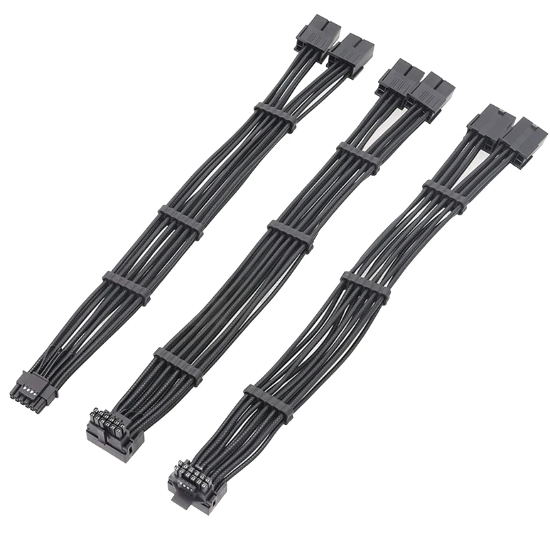 

for RTX4000 Series 2x 8Pin Female to PCIE 5.0 12+4 16Pin Video Card Cable 12VHPWR PCIE 5.0 Straight/Elbow Head Cable