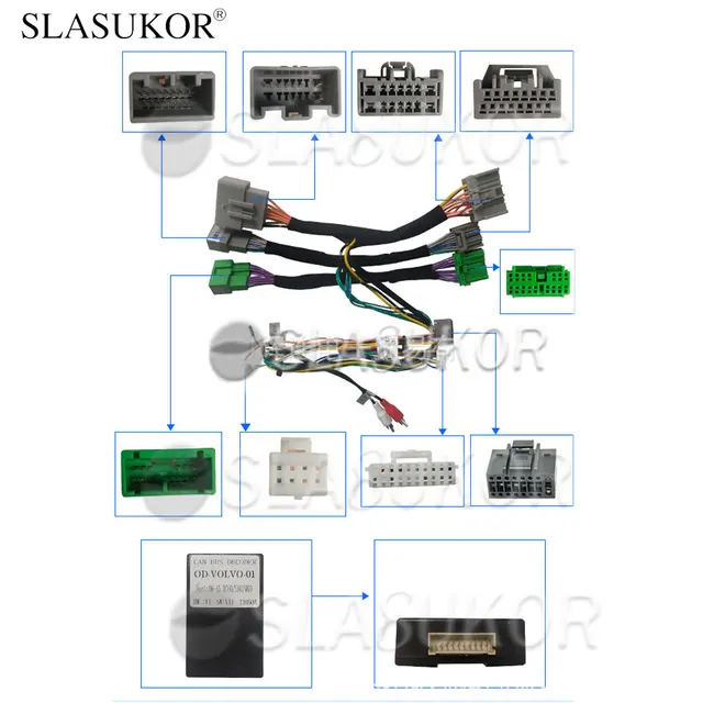 16-контактный автомобильный радиокабель с CAN Bus Box Canbus для VOLVO XC60 S60 V40 V60 2008-2013 кабель Canbus