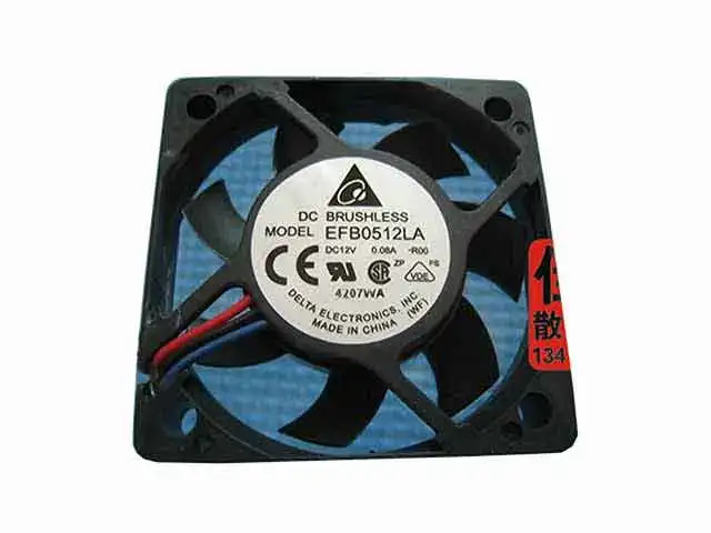 Охлаждающий вентилятор для сервера Delta Electronics EFB0512LA F00, 12 В постоянного тока, 0,08 а, 50x50x10 мм
