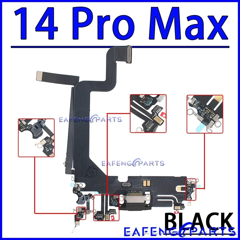 USB-порт, зарядное устройство, док-станция, микрофонный кабель для IPhone 13 14 Pro Max Plus 13P 13PM 14P 14PM, док-станция для зарядки, гибкий модуль (art.: 3920cd3ba3182) - 3920cd3ba3182