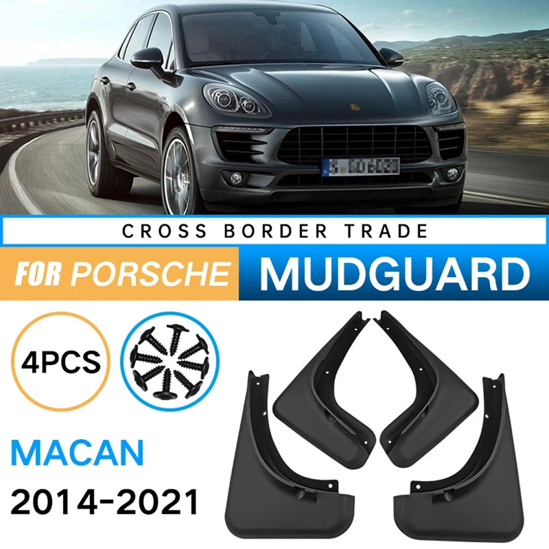 

Car Mudflaps For -Porsche MACAN 2014-2021 Mudguards Fender Flap Splash Guards Cover Mud Car Wheel Accessories
