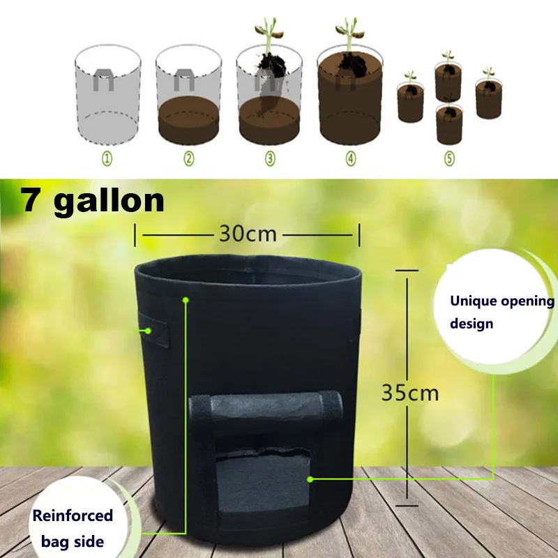 Инструмент для домашнего сада сумка посадки открывающийся сбоку емкость