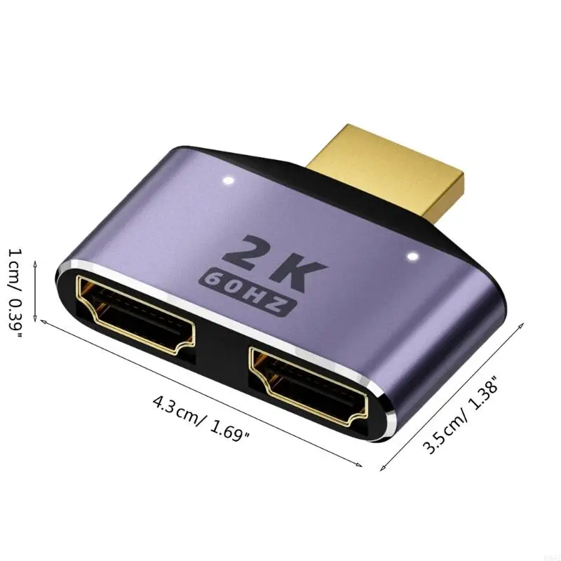 H052 1 x 2 HDMI-совместимый преобразователь разветвителя в Out Splitter усилитель HDCP 2K/1080p