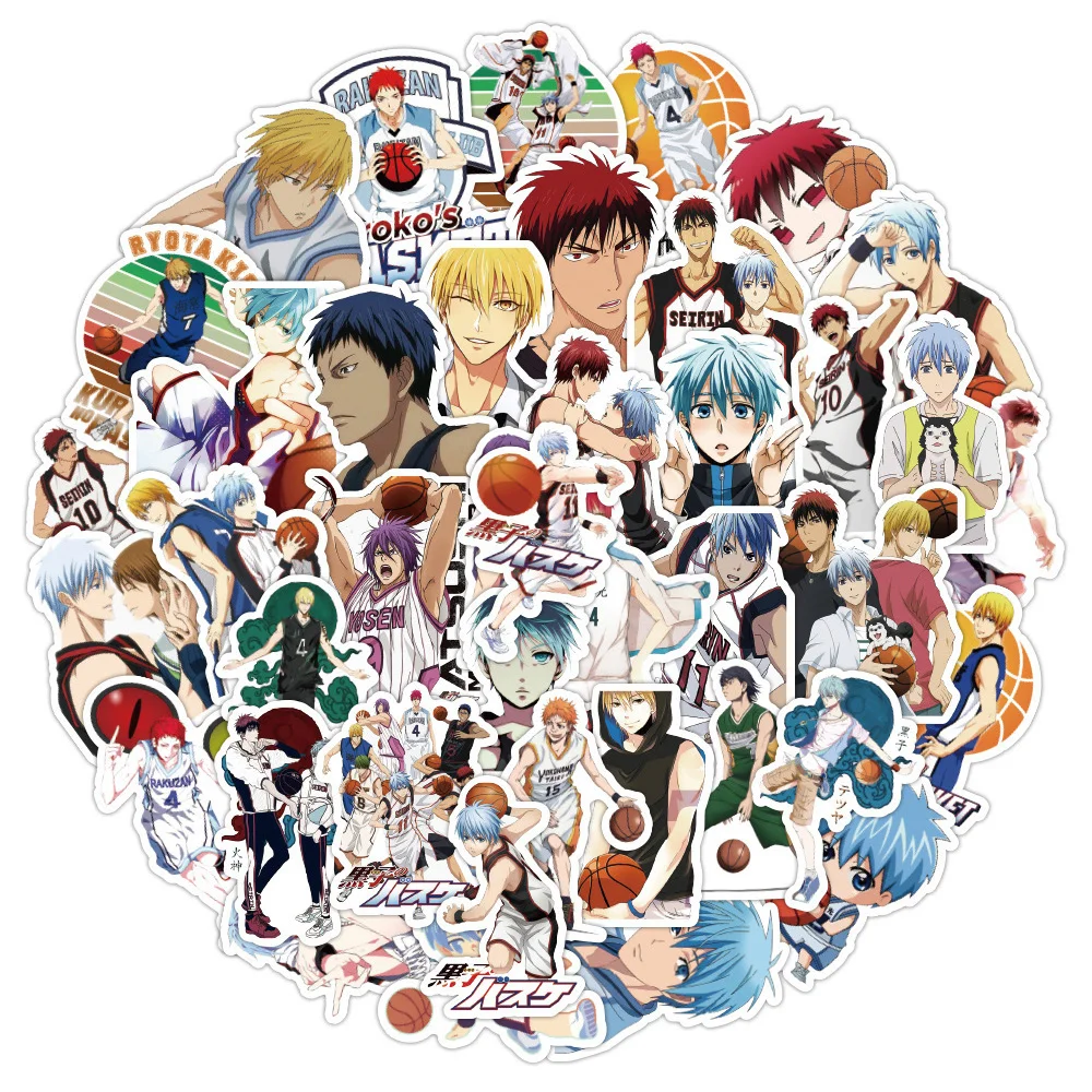 

10/30/50 шт. аниме наклейки Kuroko's для баскетбола, украшения чемоданов, ноутбуков, скрапбукинга, телефонных принадлежностей, манги, детские игруш...