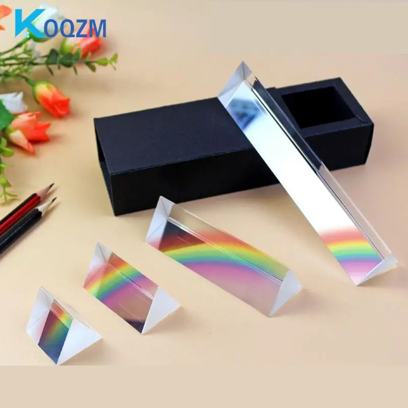 

Physics Children's Light Experiment Triangular Prism Rainbow Prisma Crystal Glass Photographic Prisme Color Prisms