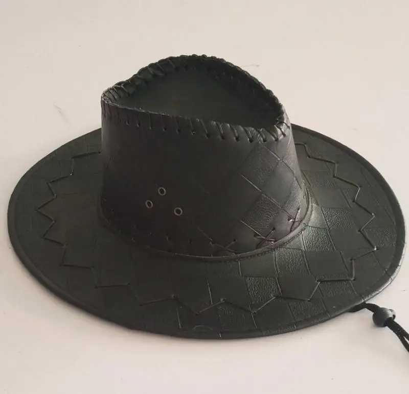 

different new vintage leather western cowboy hats for men and women wide brim western cowboy hats (58-60cm).