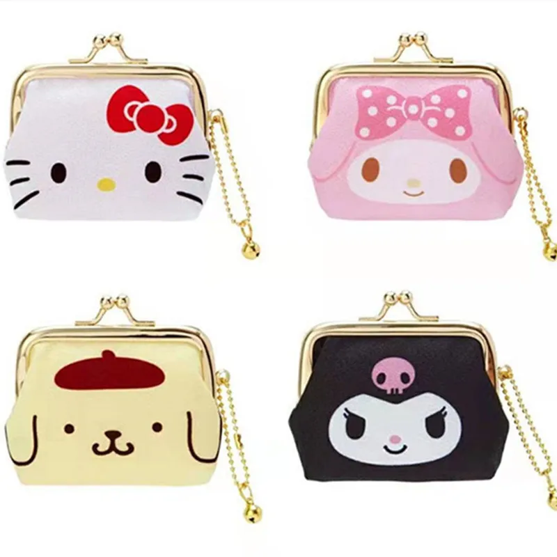 

Kawaii Sanrios Cartoon Anime Kuromi Melody Cinnamoroll Coin Purse Canvas Lock Fashion Coin Purse Carrying Coin Purse Girl gifts