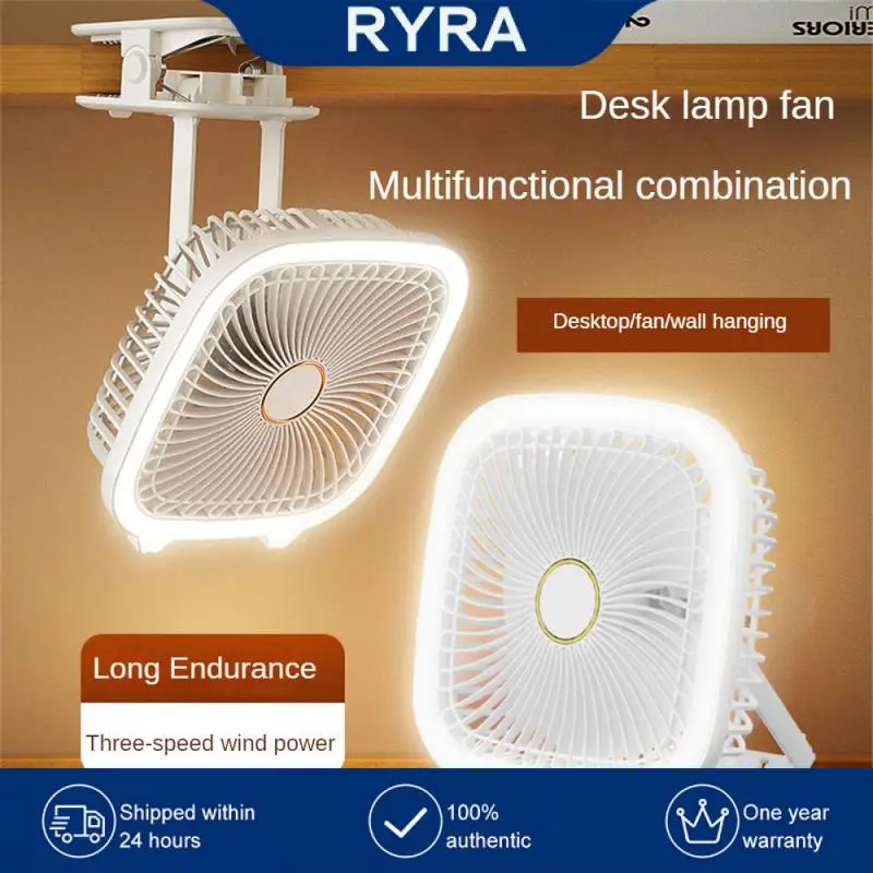 

Lithium Battery Detachable Clip Multi-function Fan Shaking Head Household Air Cooler Desktop Electric Fan Home-appliance White