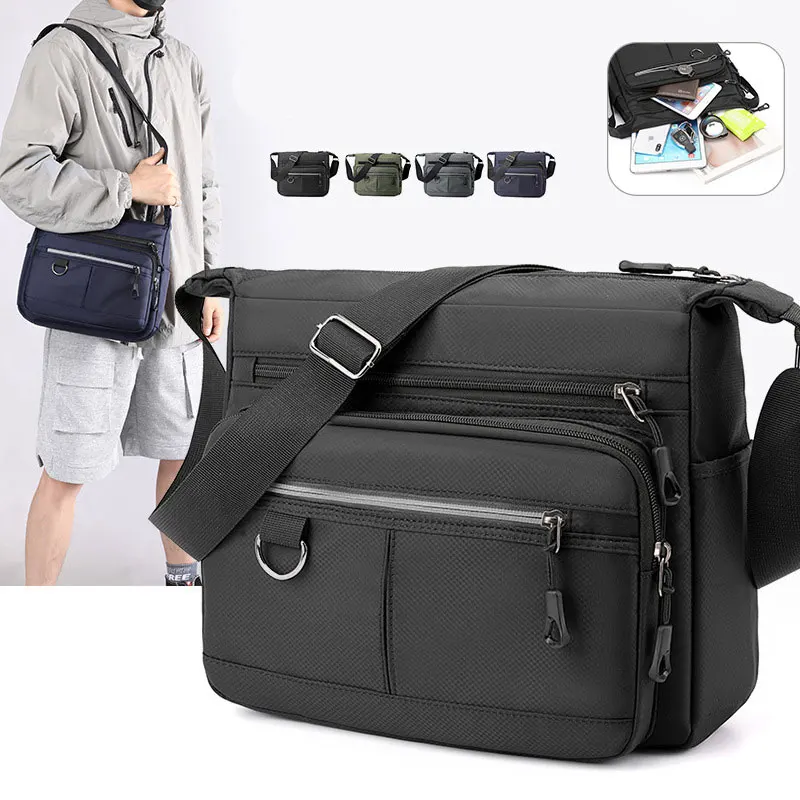 

Men's Design Handbag Messenger Men New Bag Waterproof Large Bags Crossbody Luxury Capacity Canvas Shoulder For 2023