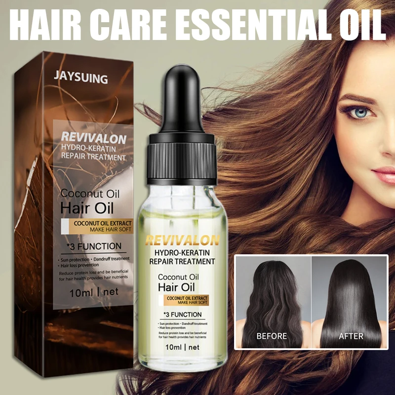 

10ML Coconut Nourishing Essential Oil Repair Dry Damaged Hair Root & Smooth 10ML Repair Dry Damaged Hair Root & Smooth Frizz