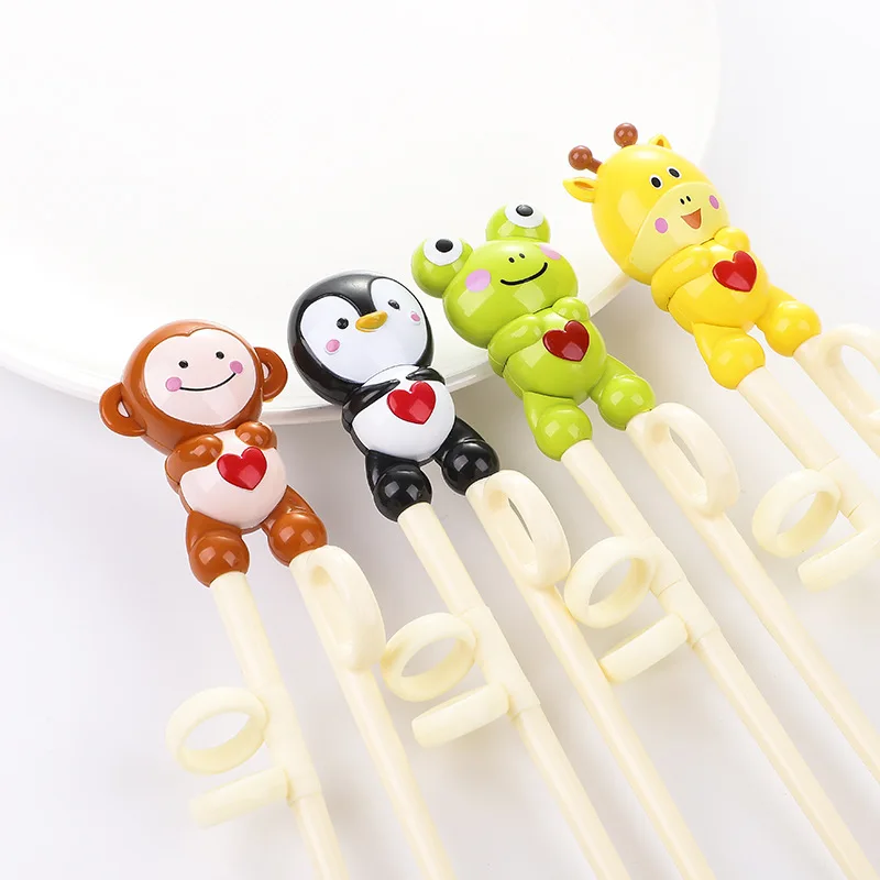 

1Pc Cartoon Cute Chopsticks Kids Eating Training Chopsticks Portable Children Tableware Baby Learning Enlightenment Chopsticks