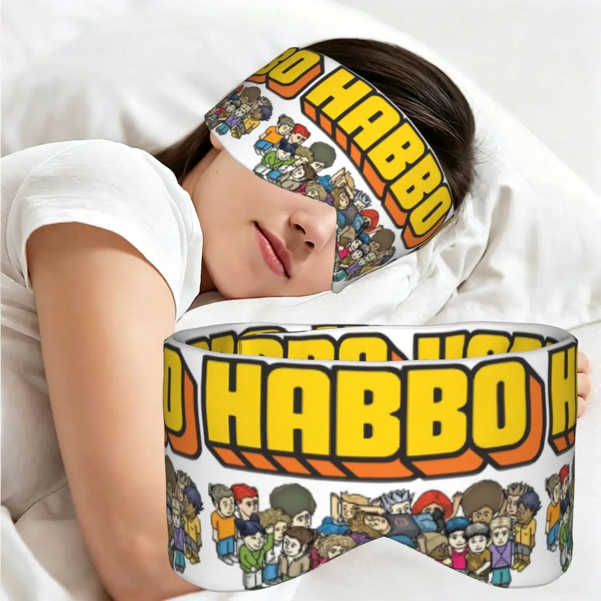Фото Маска для сна Habbo Hotel, блокирующая свет, портативная повязка на глаза для девочек и мальчиков, для дома, сна, вечеринок, подарок, повязка на глаза. №2