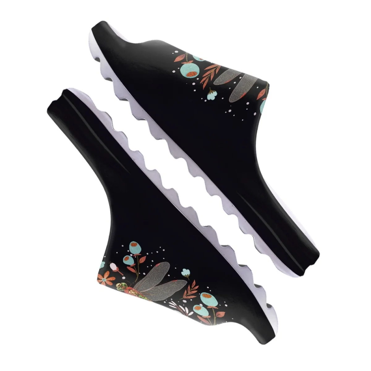 Nopersonality Women Summer Slippers Dragonfly Flowers Designs Beach Slipper Platform Casual Sandals Slides Indoor Outdoor