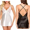 2022 Women Hot Sexy Lace Satin Nightwear Babydoll Erotic Costumes Underwear plus size Lingerie Sexy clothes exotic Porno Dress 1