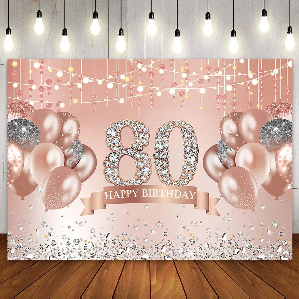 

Фон для фотосъемки с изображением дня рождения 80-х лет