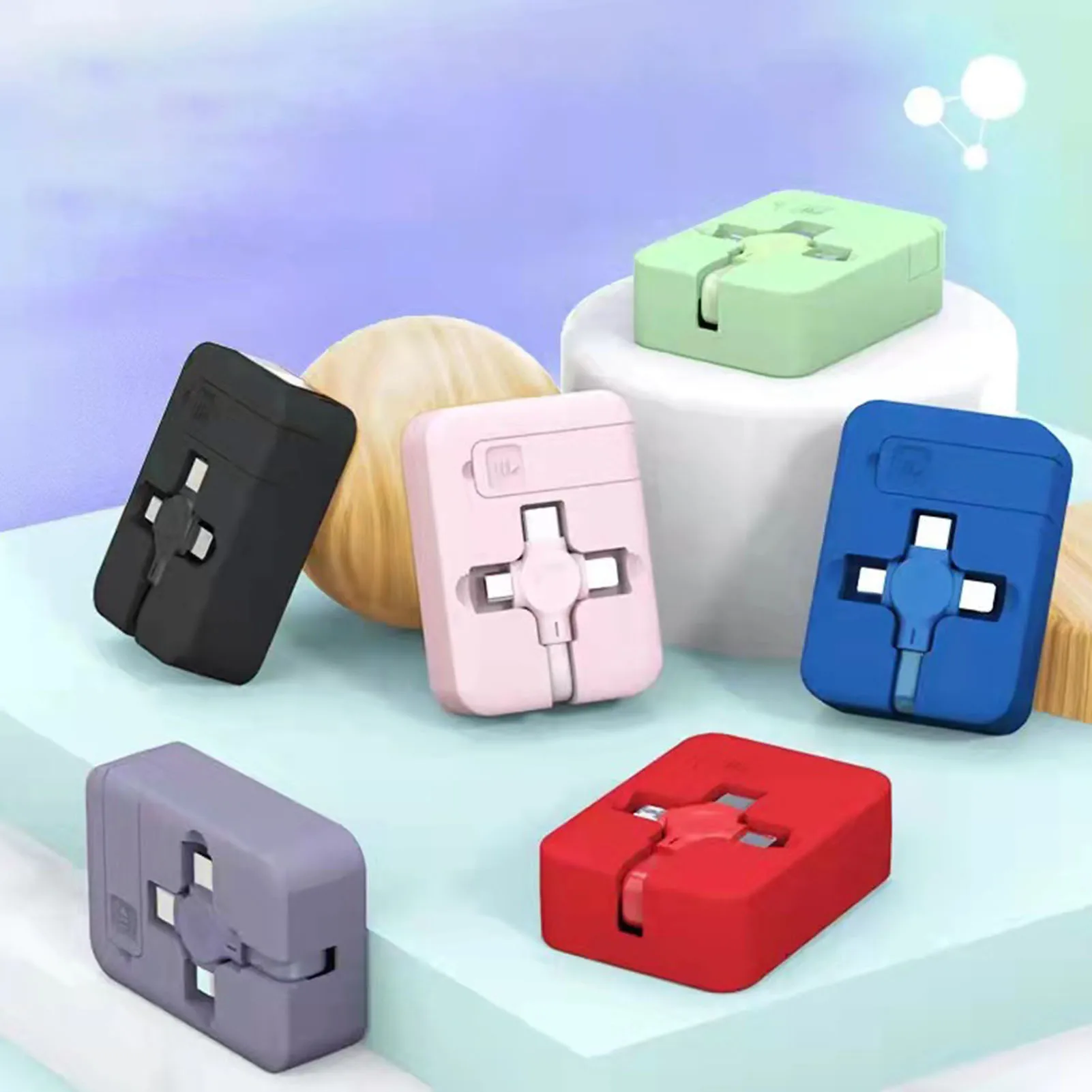 

Retractable Charging Cable 3in1 3.3ft Charge Cord MICRO/Lightning 8PIN/TYPE-C USB Ports Multi Fast Charging Cable for Cellphones