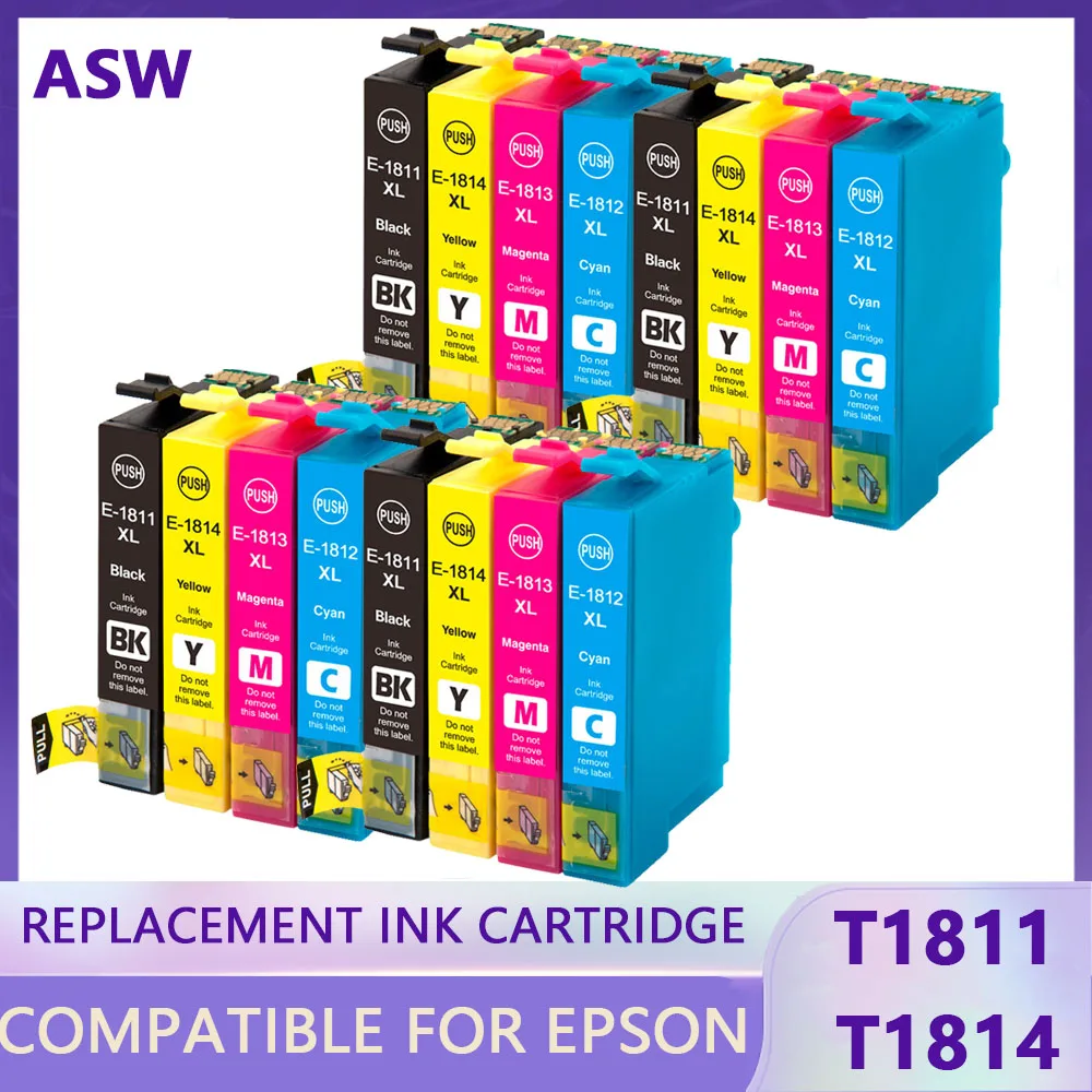Чернильные картриджи для принтера EPSON 18XL T1811 T1814 XP312 XP205 XP225 XP212 XP215 XP302 XP412 XP402 XP415 |
