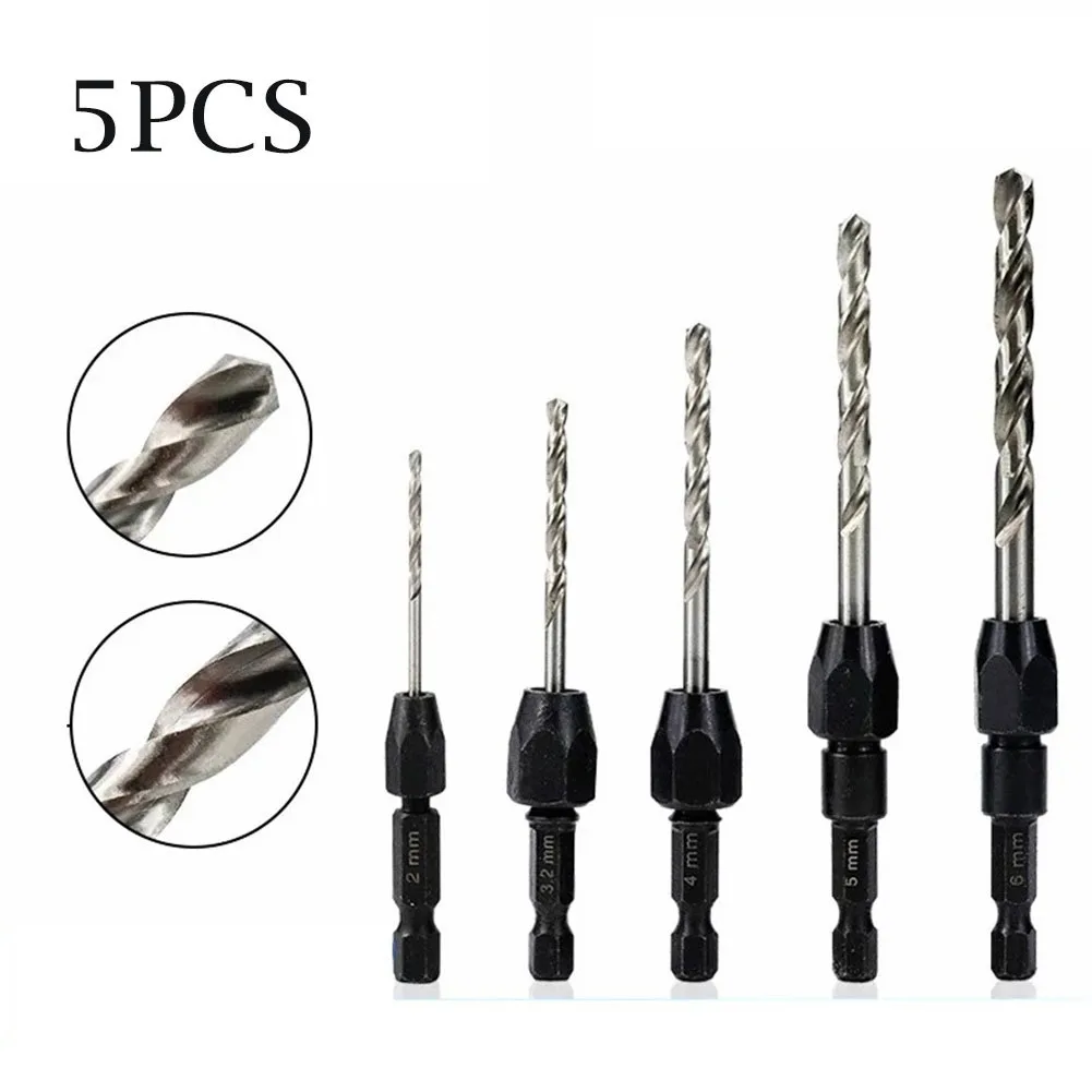

5PCS Counter Sink Drill Bit Woodworking Drilling Pilot Holes HSS Counterbore Cutter Screw Hole Drill For Wood Milling Cutter