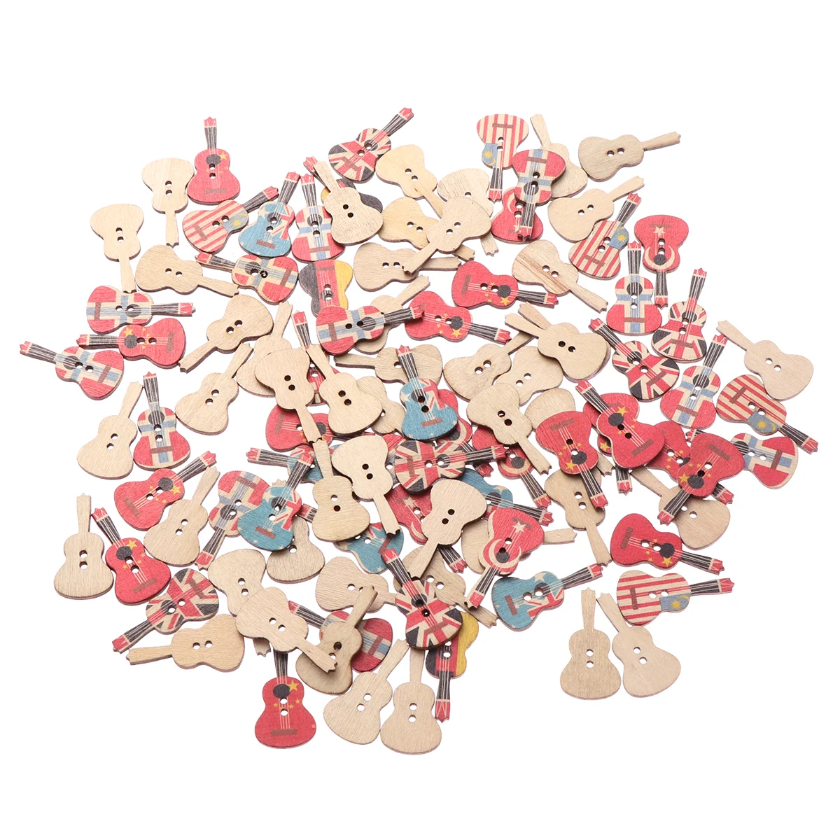 

100pcs Buttons Durable Painted Guitar Buttons for Craft Scrapbooking