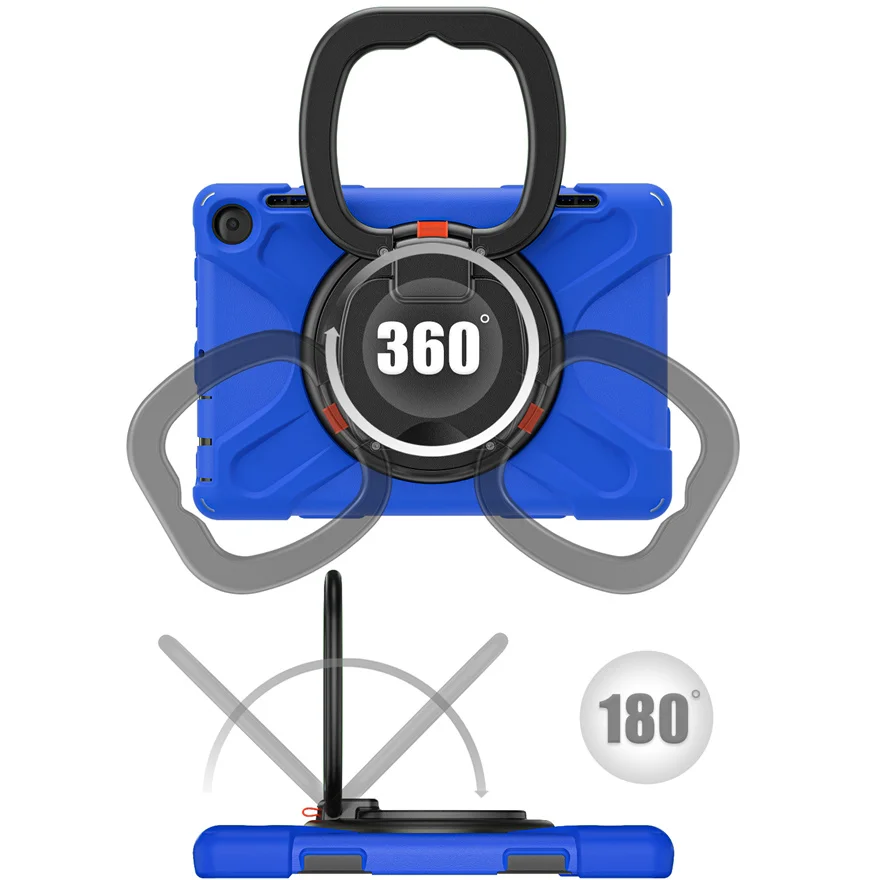 Для Amazon Kindle Fire 8 2024/2022 Чехол дюймов ПК + кремний 360 ° Вращающийся кронштейн с