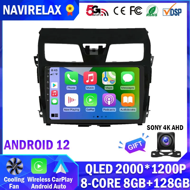 

Android 12 Auto 4G Carplay Multimedia DSP ISP Video WIFI Bluetooth For Nissan Teana Altima 2013 - 2015 Navigation Radio QLED RDS