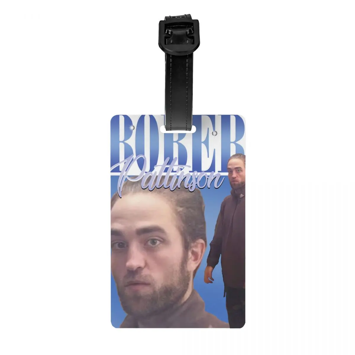 

Funny Robert Pattinson Standing Meme Luggage Tag for Suitcases Rob Privacy Cover Name ID Card