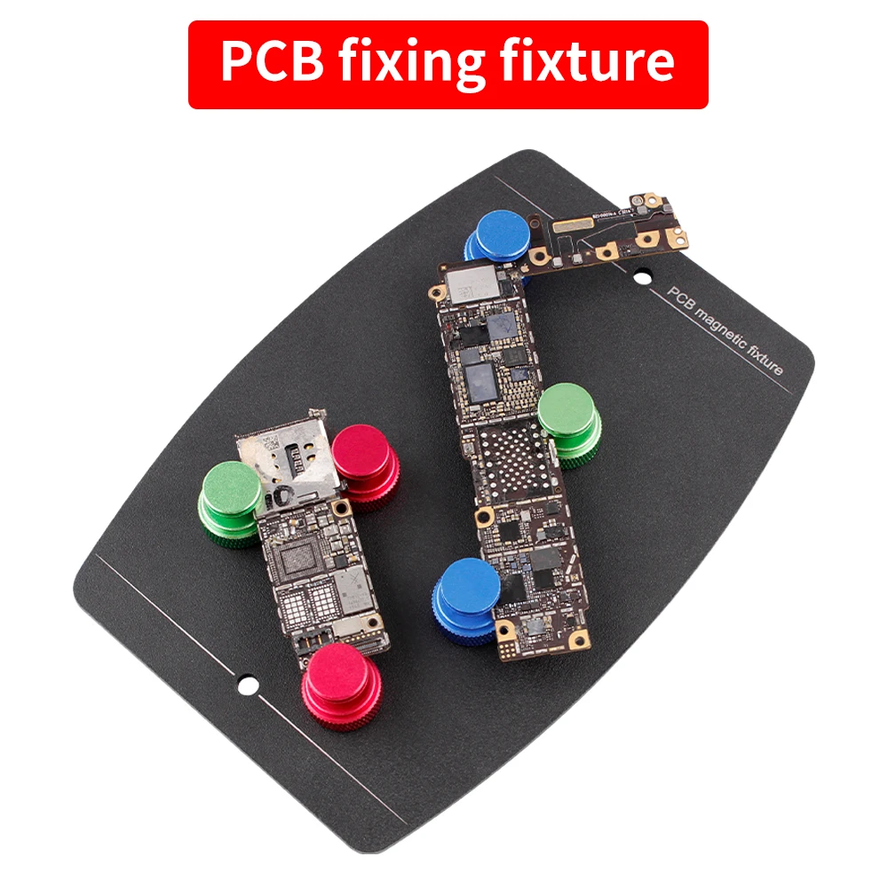 

Быстросъемный зажим LUXIANZI с магнитным основанием, зажим для монтажа печатной платы с 4 металлическими зажимными колоннами Красного/синего цвета для сварки, ремонта