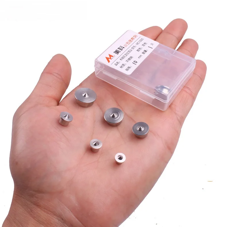 

6pcs 4/5/6/8/10/12mm Center Locator Punch Wood Working Dowel Round Woodworking Tenon Positioning Tool Points Pin with Case