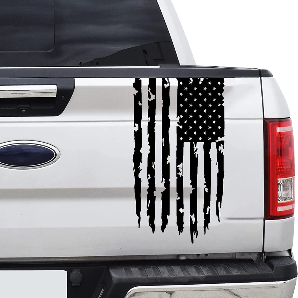 

1pc American USA Vinyl Flag Car Auto Decal Sticker white Black sticker Graphics Stars and striped Car Styling Auto Accessories