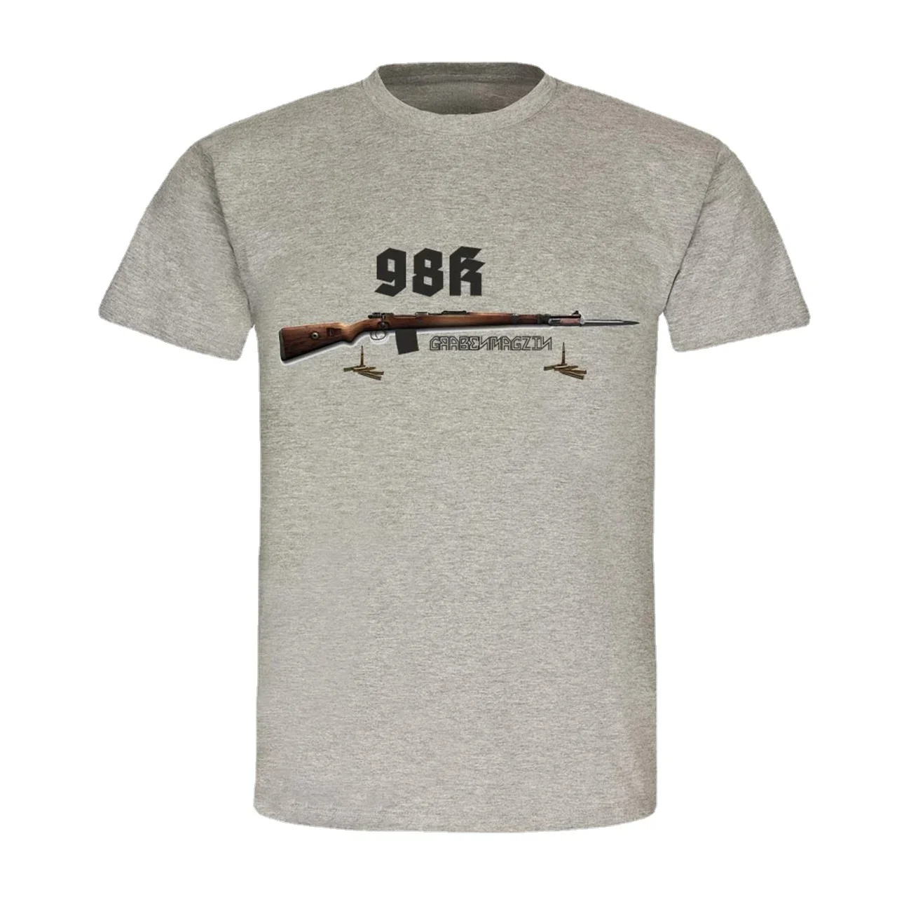 98K Grabenmagazin Wehrmacht Weapons Bullet Байонетная винтовка Футболка. Мужская футболка