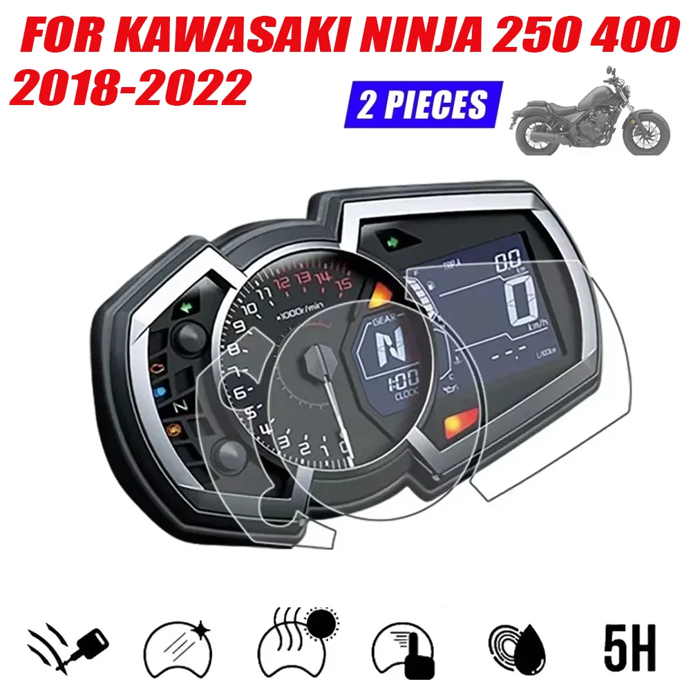 

Для Kawasaki Ninja 250 400 650 1000 Z1000SX Versys X-300 ZX-6R ZX25R мотоциклетный кластер, защитная пленка для экрана от царапин
