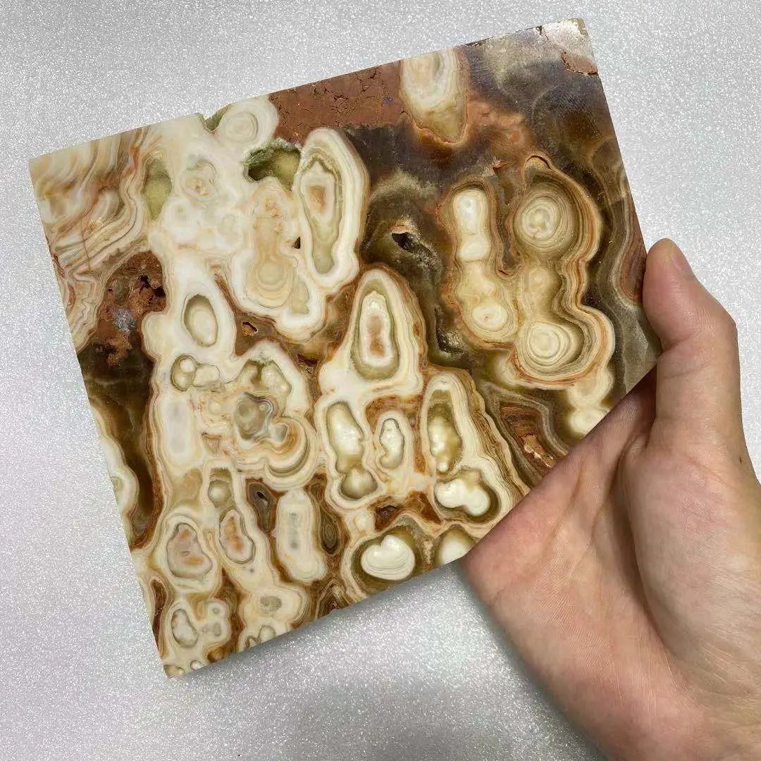 

Натуральный Янтарный Агат, кристалл кварца, таблетки, энергетический драгоценный камень, украшение для комнаты, подарок для дома